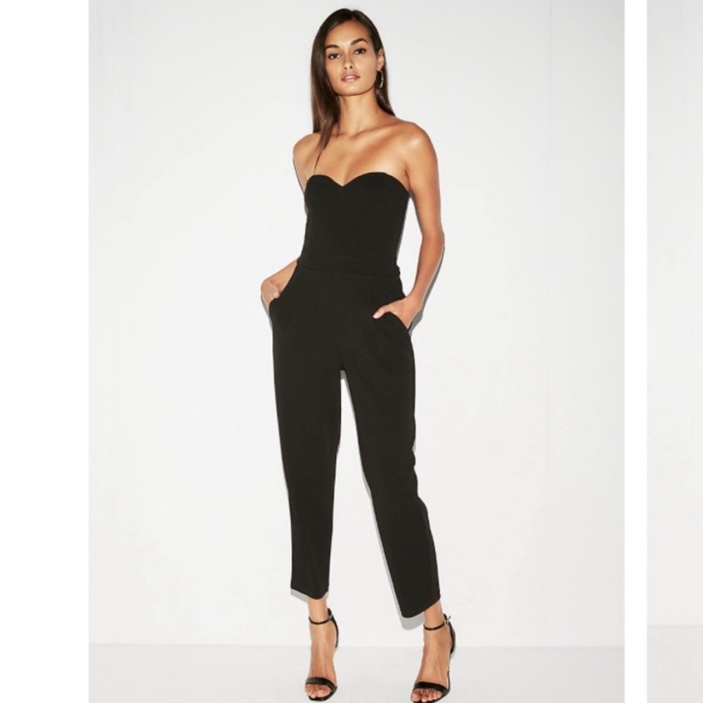 Express Sweetheart Neck Strapless Jumpsuit